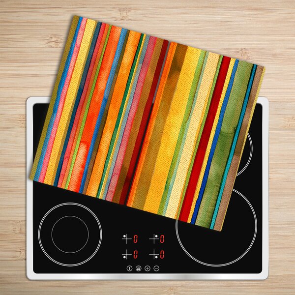 Tagliere in vetro Strisce colorate 60x52 cm