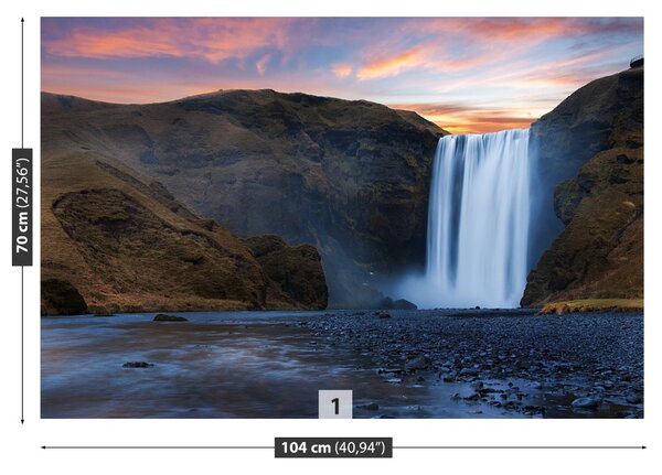 Carta da parati Cascata di skogafoss 104x70 cm