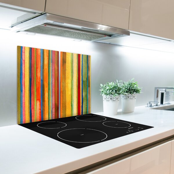 Tagliere in vetro Strisce colorate 60x52 cm