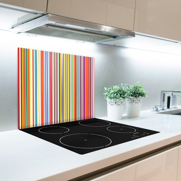 Tagliere in vetro Strisce colorate 60x52 cm