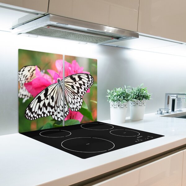 Tagliere in vetro Farfalla di fiori 60x52 cm