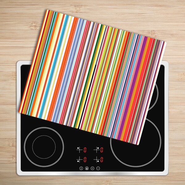 Tagliere in vetro Strisce colorate 60x52 cm