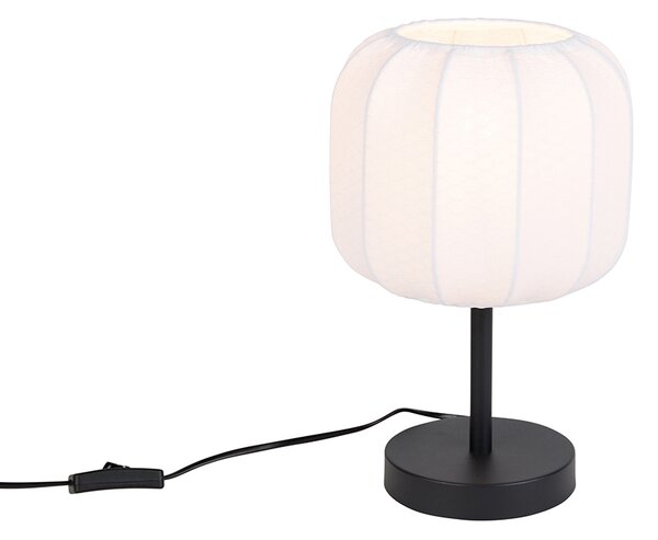 Lampada da tavolo Japandi nera e bianca - Madleine