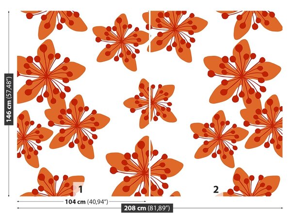 Carta da parati Pattern floreale 104x70 cm