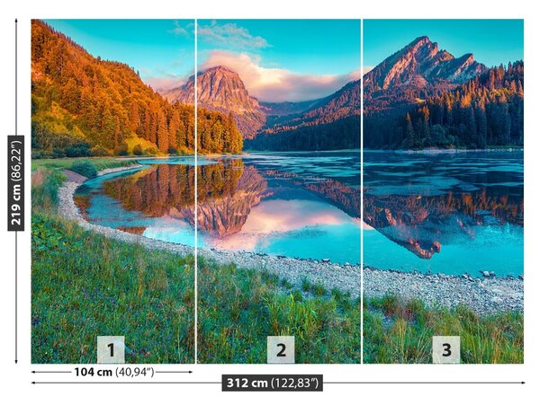 Carta da parati Lago Obersee 104x70 cm