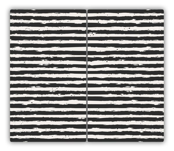 Tagliere in vetro Strisce in bianco e nero 60x52 cm