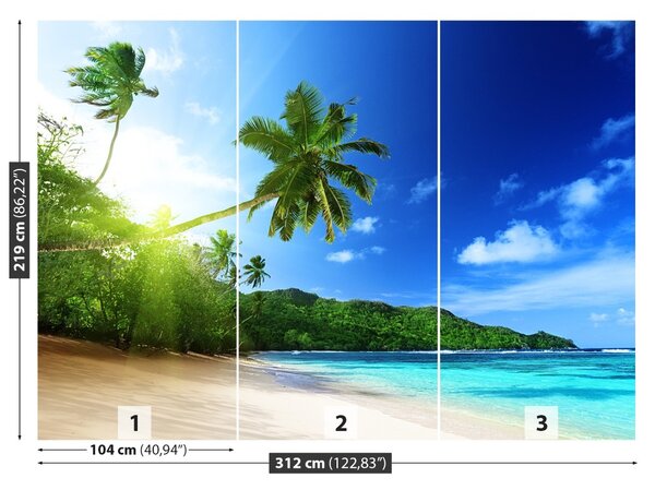 Carta da parati Spiaggia a Seychelles 104x70 cm