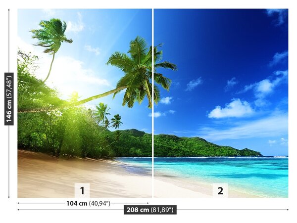 Carta da parati Spiaggia a Seychelles 104x70 cm