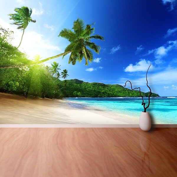 Carta da parati Spiaggia a Seychelles 104x70 cm