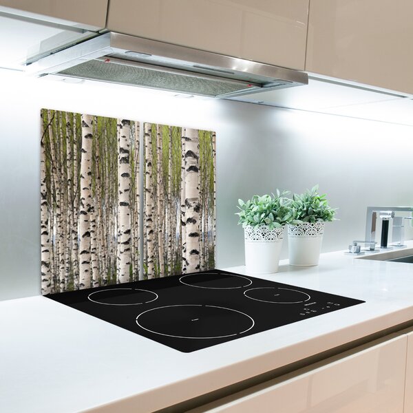 Tagliere in vetro Foresta di betulla 60x52 cm
