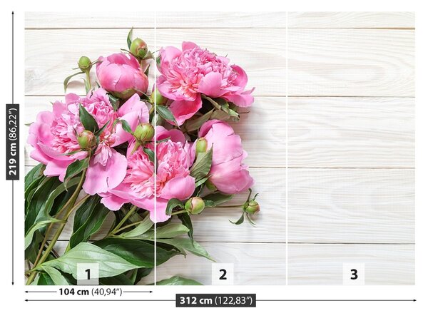 Carta da parati Peonies Bouquet 104x70 cm