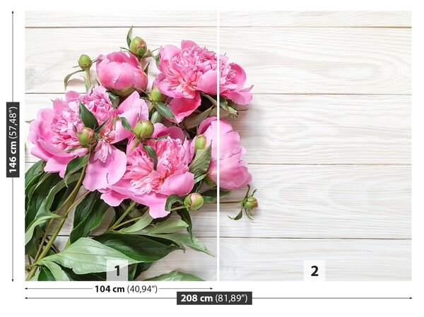 Carta da parati Peonies Bouquet 104x70 cm
