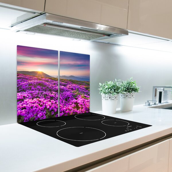 Tagliere in vetro temperato Fiori in montagna 60x52 cm