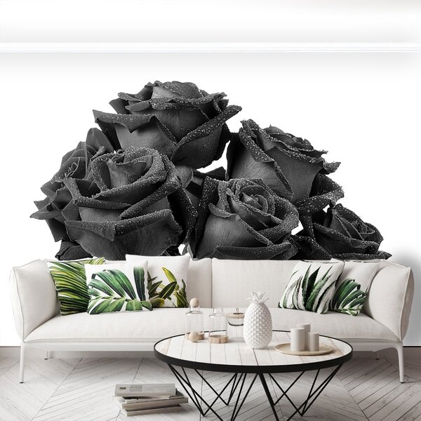 Carta da parati Rose nere 104x70 cm