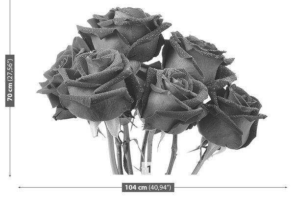 Carta da parati Rose nere 104x70 cm