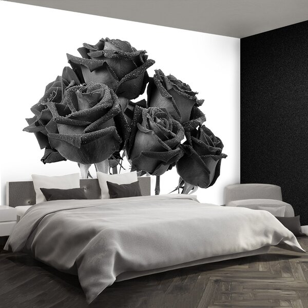 Carta da parati Rose nere 104x70 cm