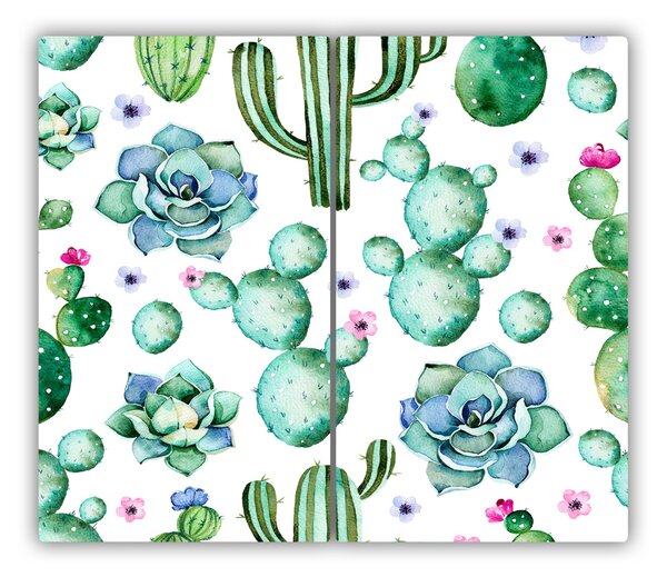 Tagliere in vetro Cactus 60x52 cm