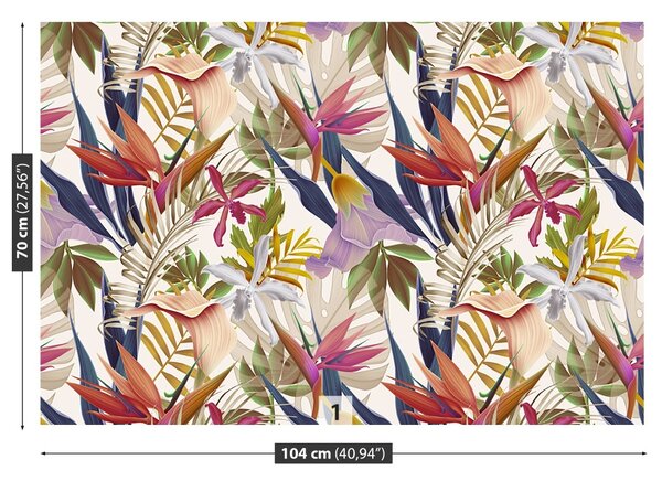 Carta da parati Fiori tropicali 104x70 cm