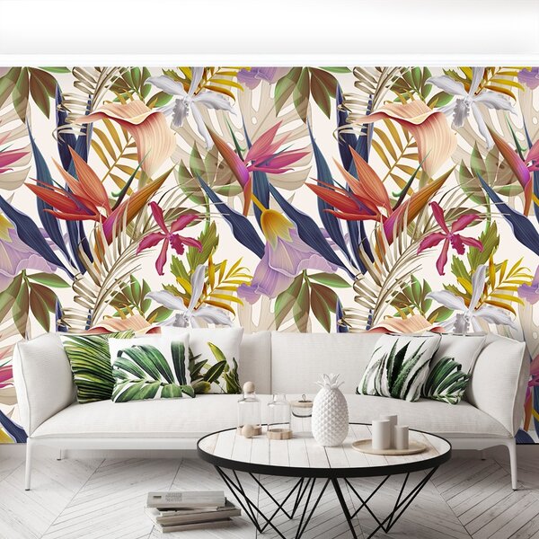 Carta da parati Fiori tropicali 104x70 cm
