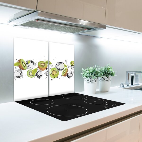 Tagliere in vetro Kiwi e acqua 60x52 cm