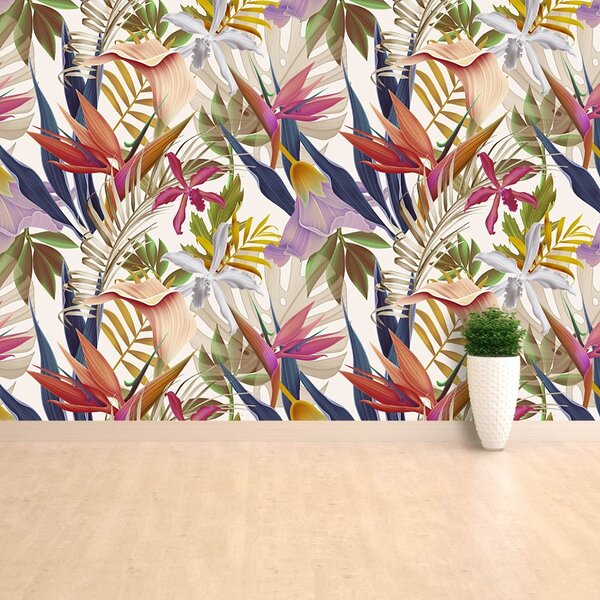 Carta da parati Fiori tropicali 104x70 cm