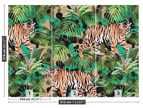 Carta da parati Jungle Tiger 104x70 cm
