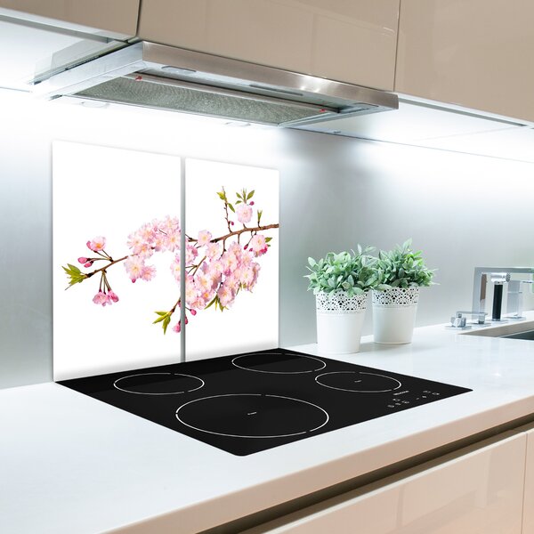 Tagliere in vetro temperato Rosa selvatica 60x52 cm
