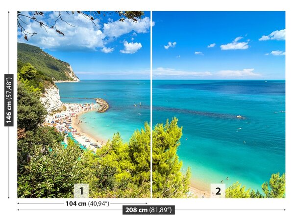 Carta da parati Costa della spiaggia 104x70 cm