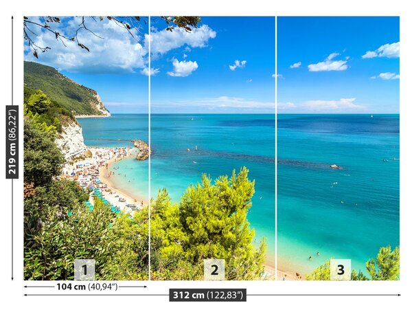 Carta da parati Costa della spiaggia 104x70 cm