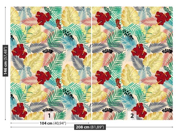 Carta da parati Fiori mostri 104x70 cm