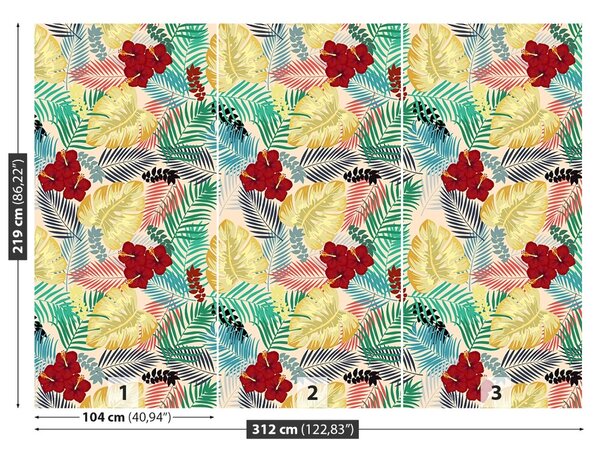 Carta da parati Fiori mostri 104x70 cm