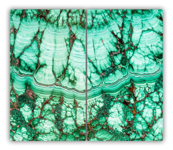 Tagliere in vetro temperato Texture di malachite 60x52 cm