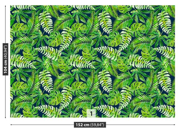 Carta da parati Foglie tropicali 104x70 cm