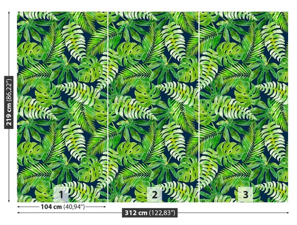 Carta da parati Foglie tropicali 104x70 cm