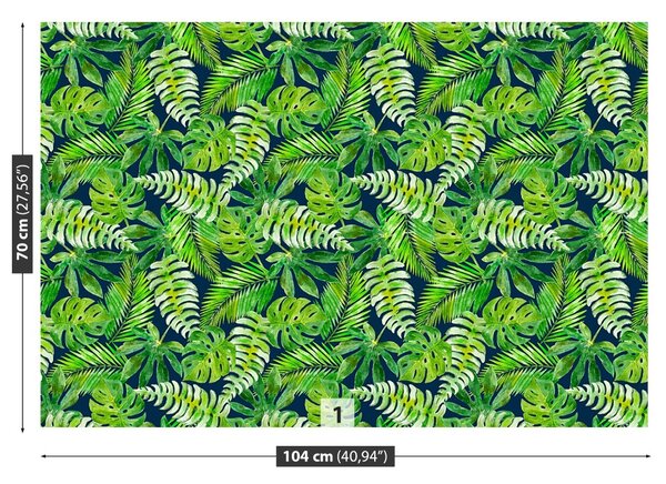 Carta da parati Foglie tropicali 104x70 cm
