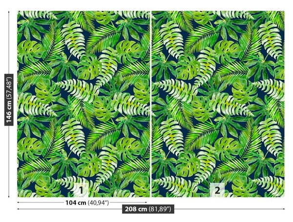 Carta da parati Foglie tropicali 104x70 cm