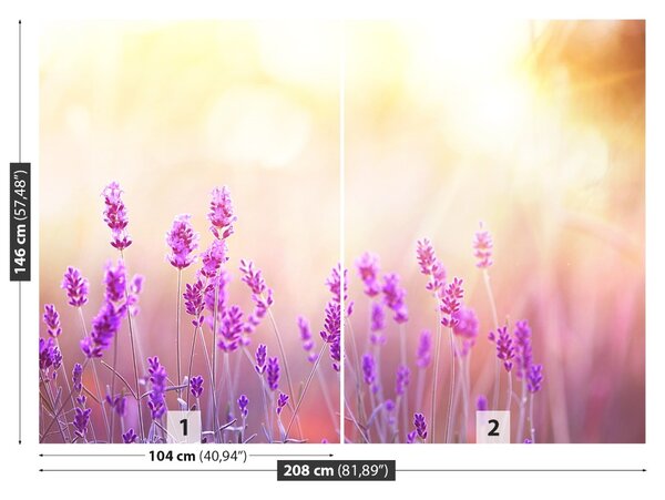 Carta da parati Lavanda dorata 104x70 cm