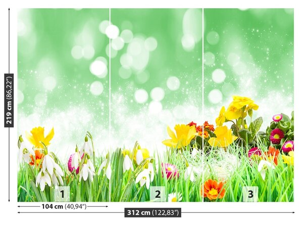 Carta da parati Fiori di Pasqua 104x70 cm