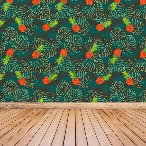 Carta da parati Foglie di frutta palma 104x70 cm