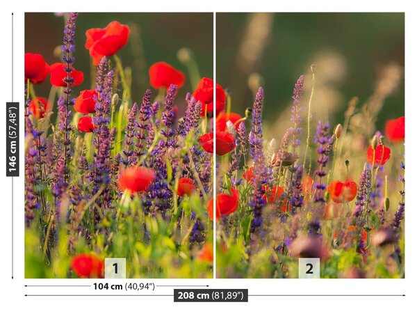 Carta da parati Fiori di campo 104x70 cm