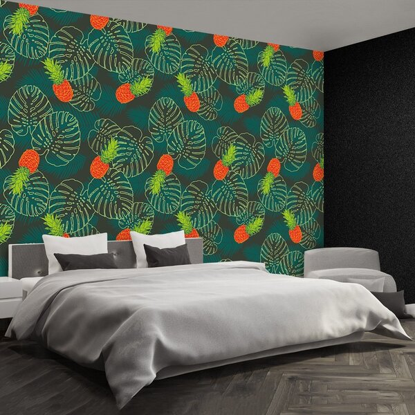 Carta da parati Foglie di frutta palma 104x70 cm