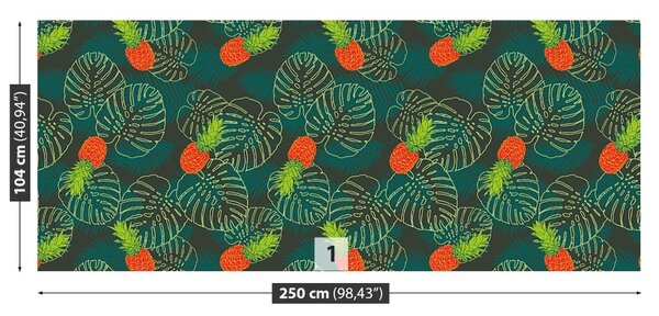 Carta da parati Foglie di frutta palma 104x70 cm