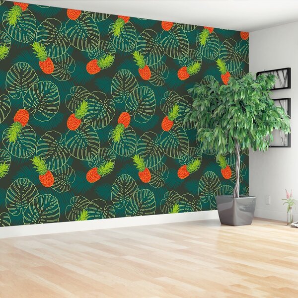 Carta da parati Foglie di frutta palma 104x70 cm