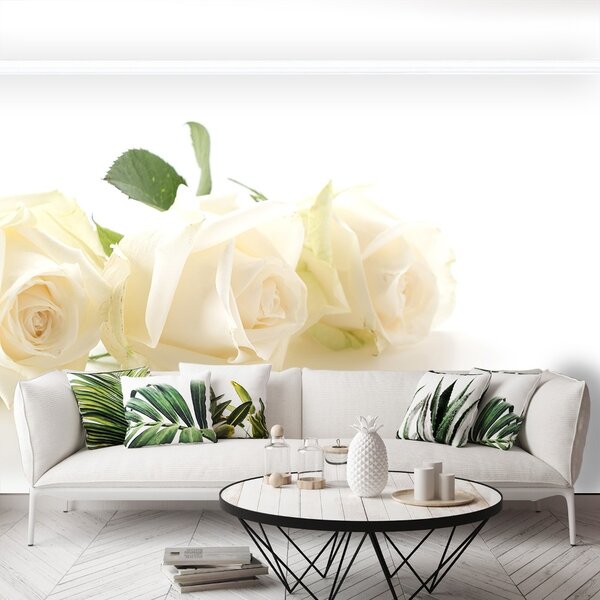 Carta da parati Rose bianche 104x70 cm