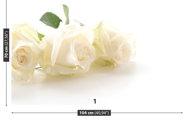 Carta da parati Rose bianche 104x70 cm
