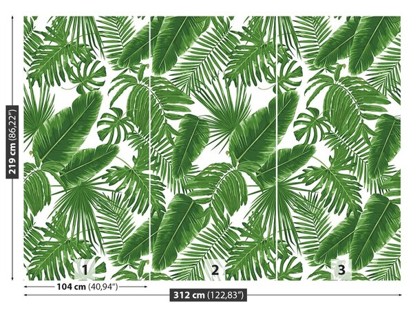 Carta da parati Foglie tropicali 104x70 cm