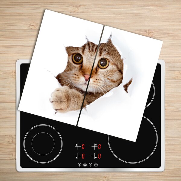 Tagliere in vetro Gatto 60x52 cm