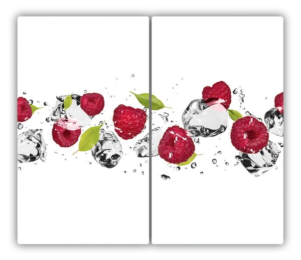 Tagliere in vetro Lampone e acqua 60x52 cm