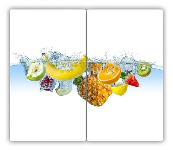 Tagliere in vetro Frutta sott'acqua 60x52 cm