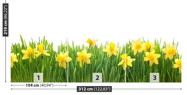 Carta da parati Narcissus White 104x70 cm